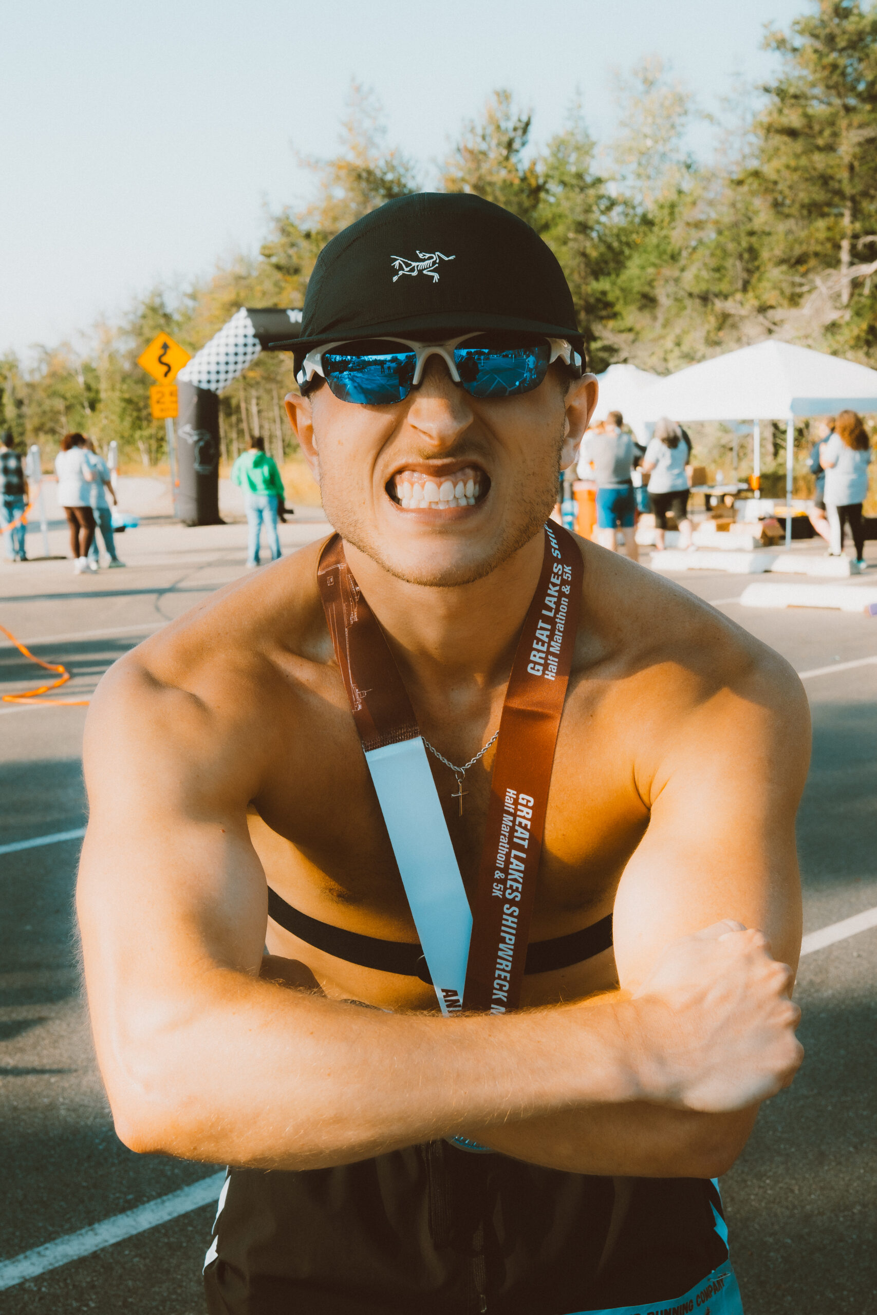 Sub 2 hour marathon finish line photo